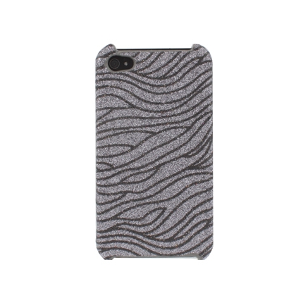 Coque Iphone 4 / 4S Grise vague paillette