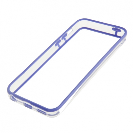 Bumper Iphone 5C Transparent et Bleu