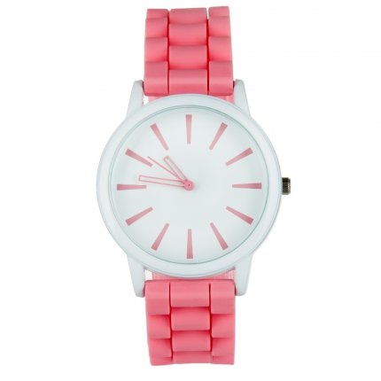 Montre silicone rose clair