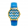 Montre bleue Chevron