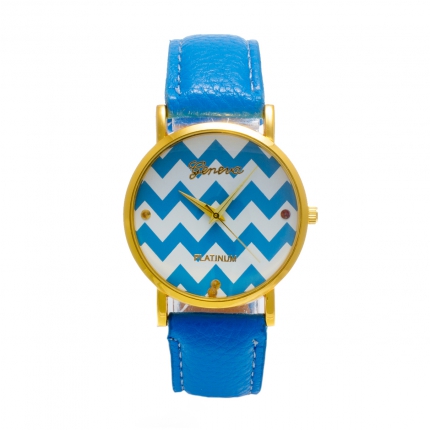 Montre bleue Chevron