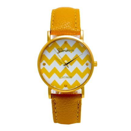 Montre jaune Chevron