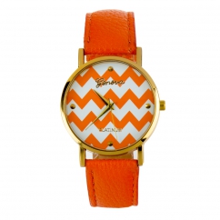 Montre orange Chevron